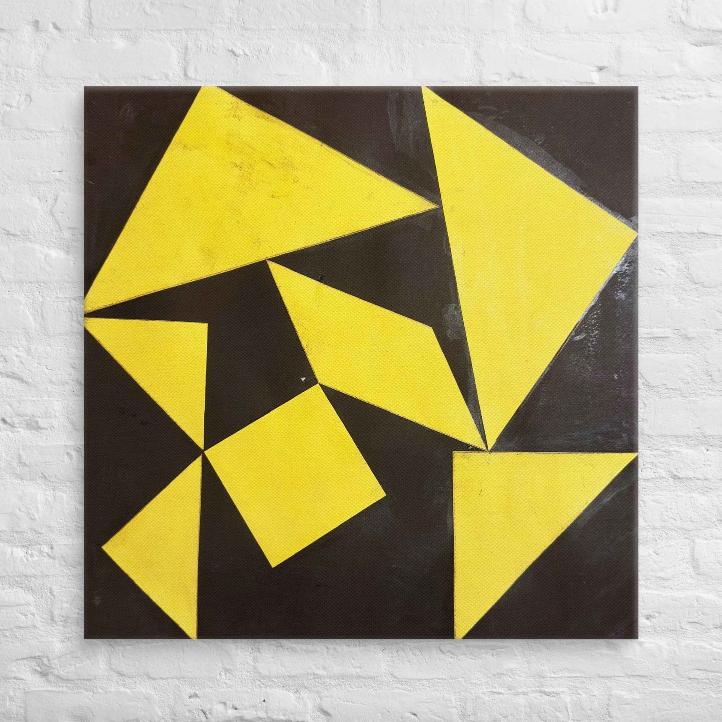 Canvas Print - Golden Fracture - Geometric Minimalist