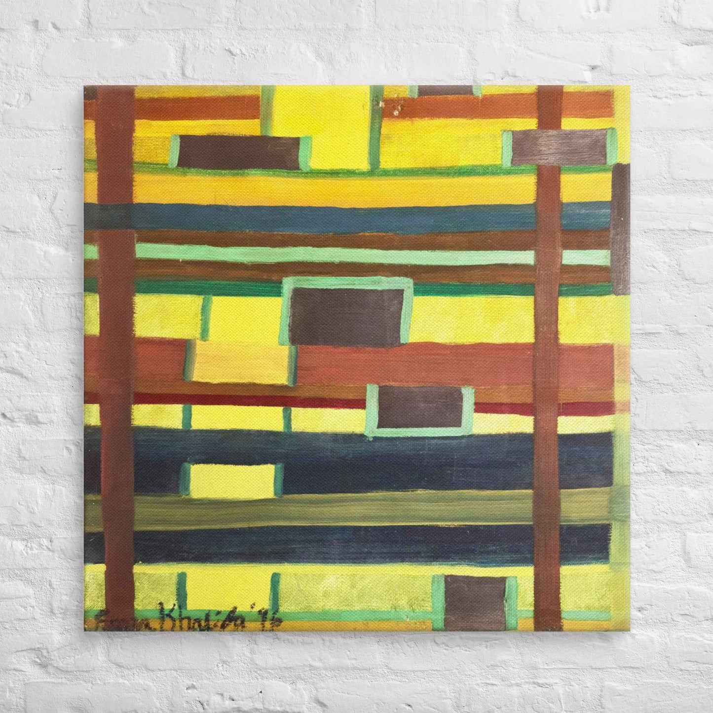 Canvas Print - City in Grids - Geometric Abstract Urban