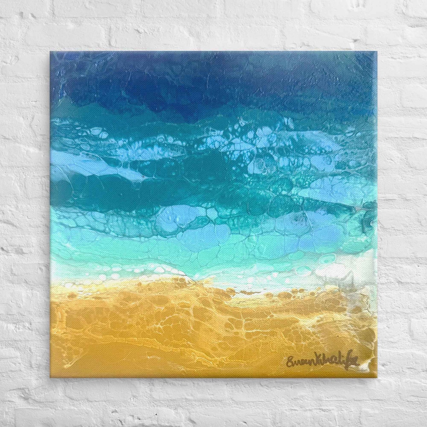 Canvas Print - Mystic Sea - Fluid Abstract Ocean Gold Art