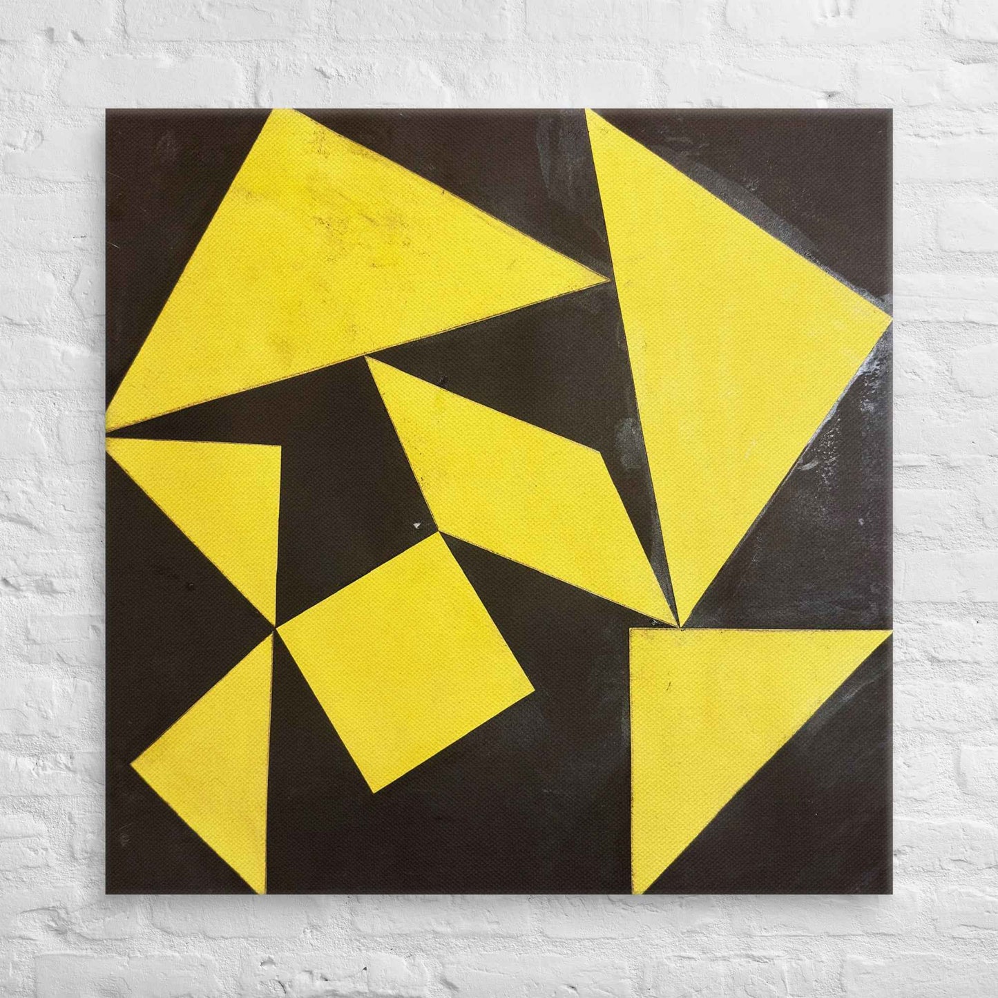 Canvas Print - Golden Fracture - Geometric Minimalist