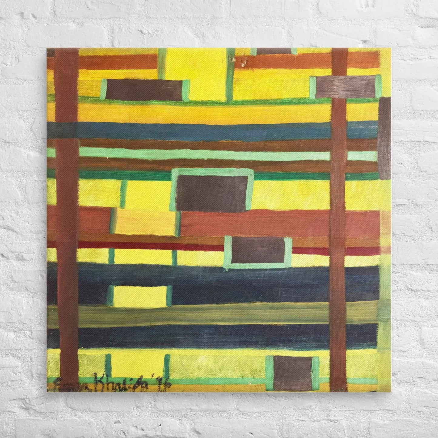 Canvas Print - City in Grids - Geometric Abstract Urban