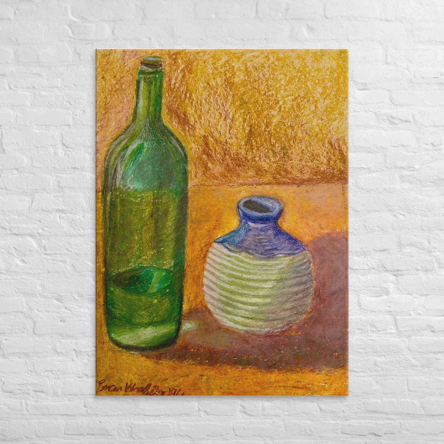 Canvas Print - Still Longing - Yellow Ochre Still Life - Eman's Gallery