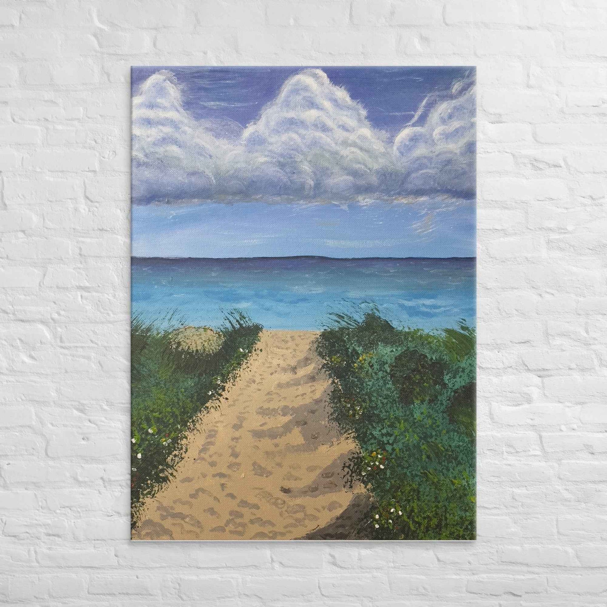 Canvas Print - Edge of Calm - Coastal Pathway Seascape - Eman's Gallery