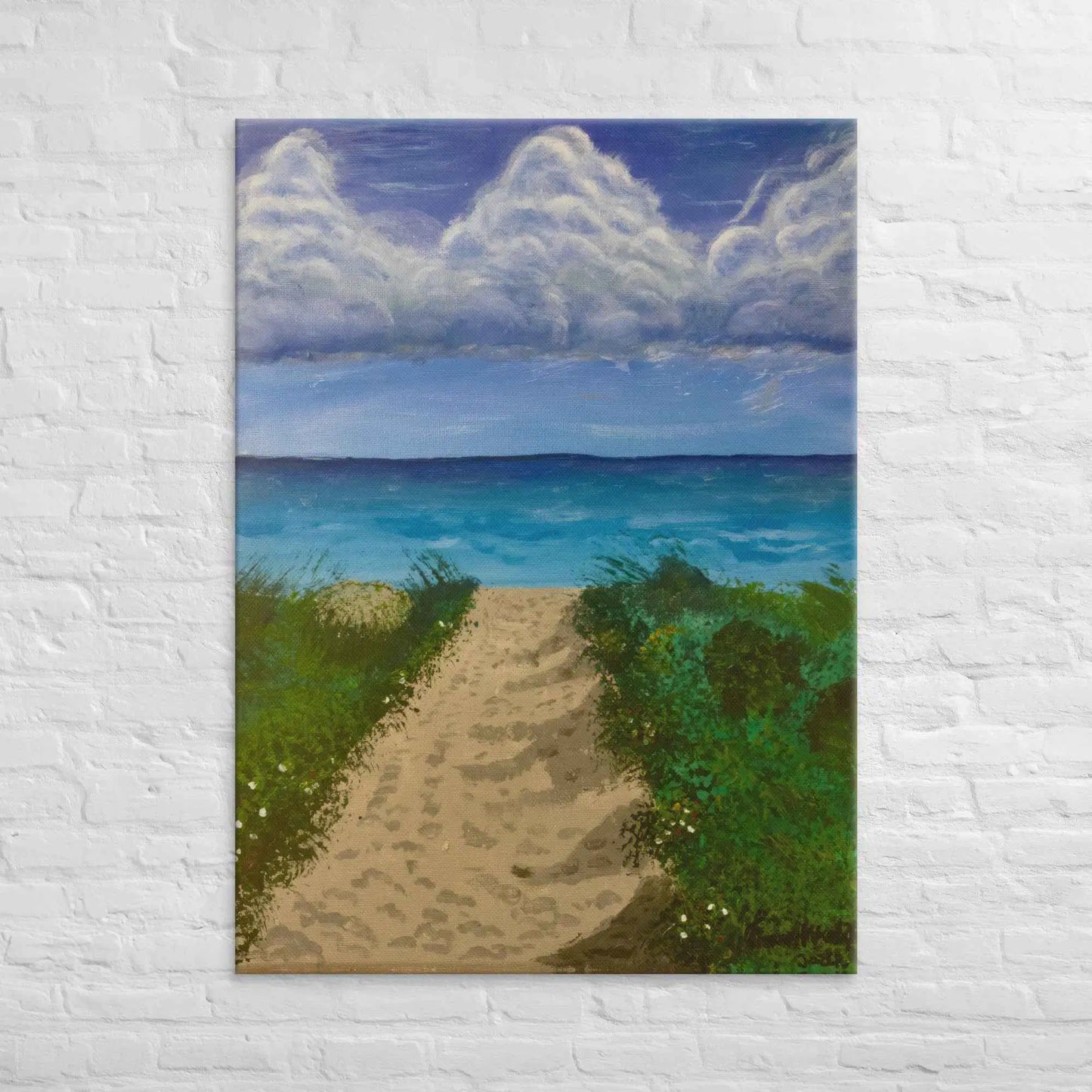 Canvas Print - Edge of Calm - Coastal Pathway Seascape - Eman's Gallery