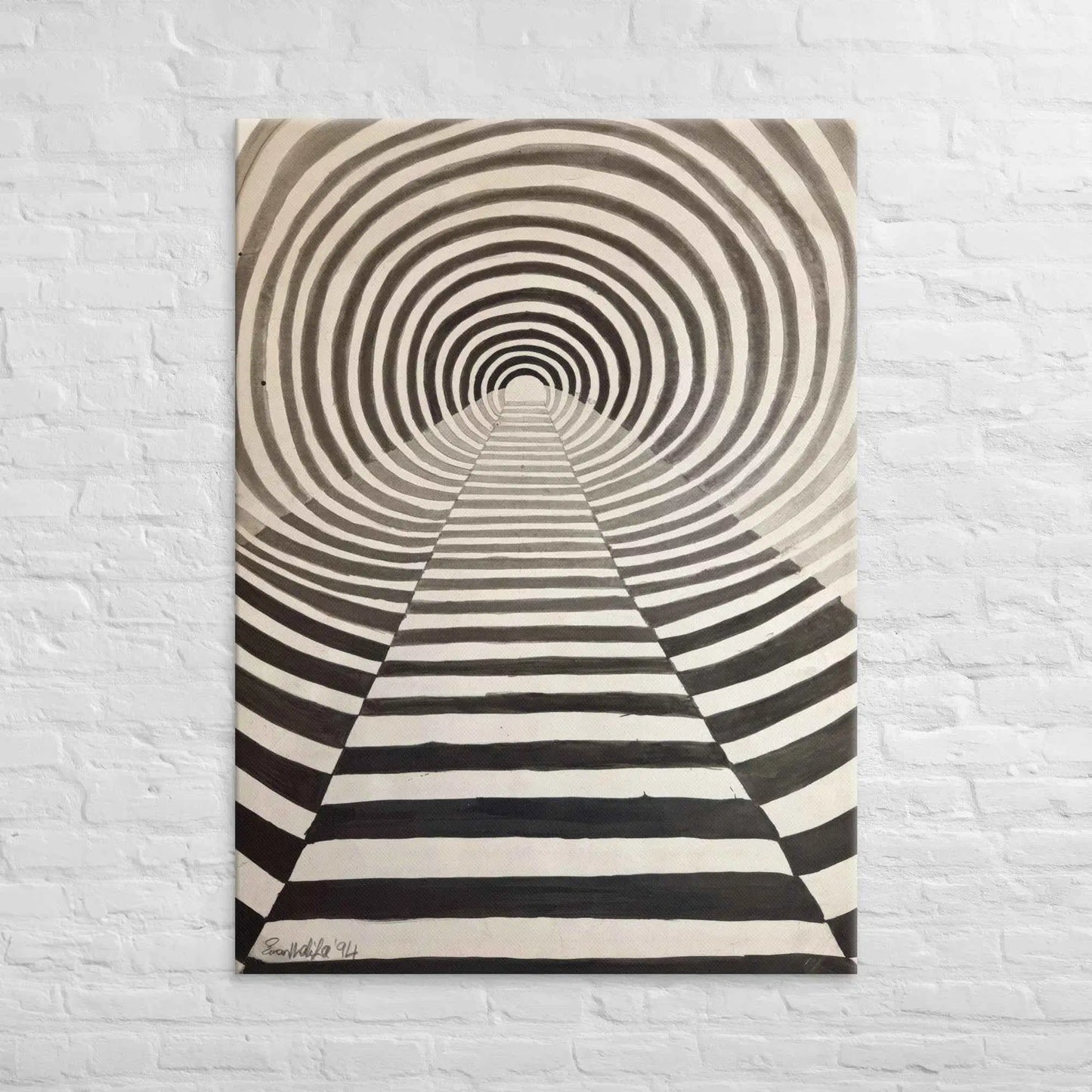 Canvas Print - Tunnel of Illusion - Geometric Op Art