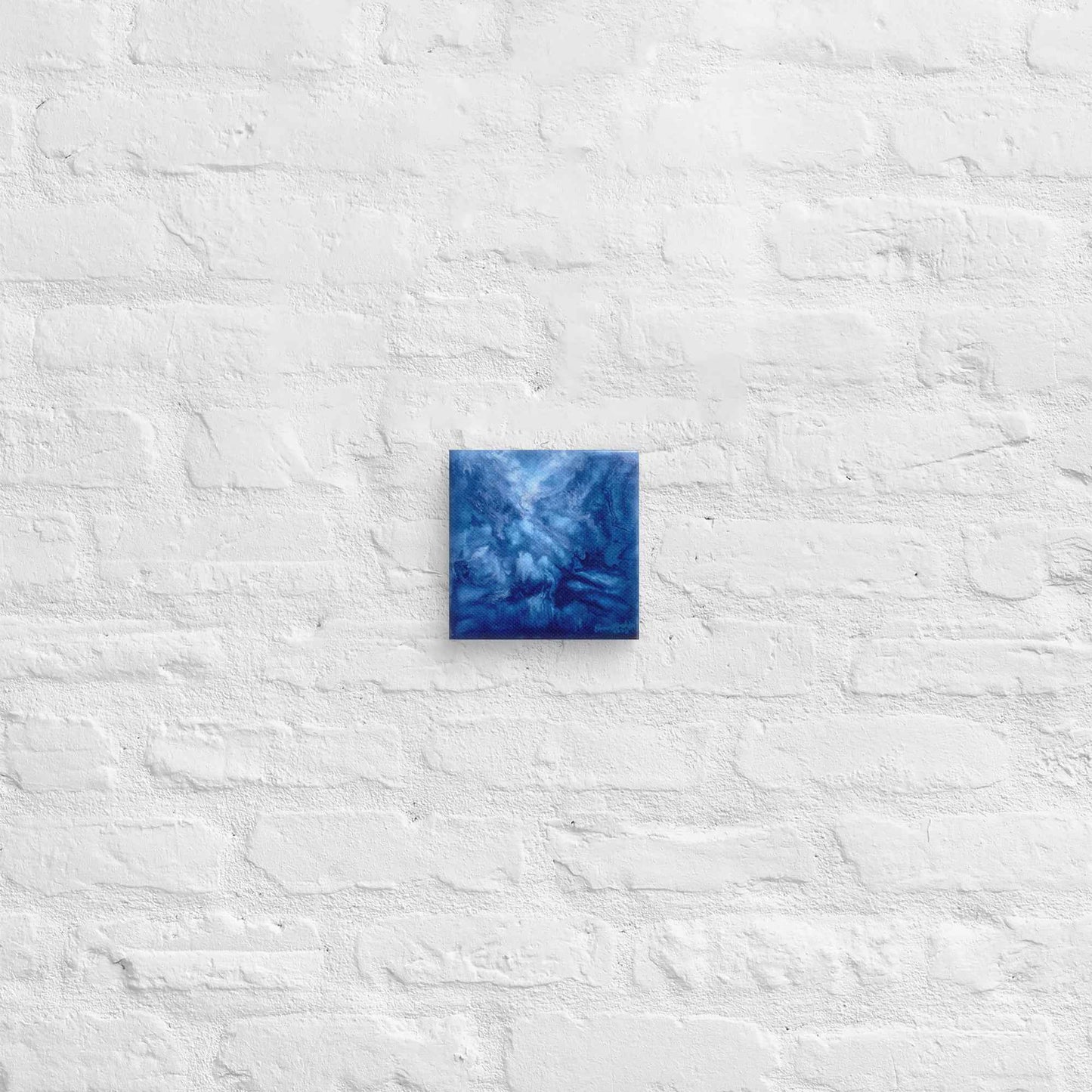 Canvas Print - Thunder - Fluid Abstract Blue Storm Art
