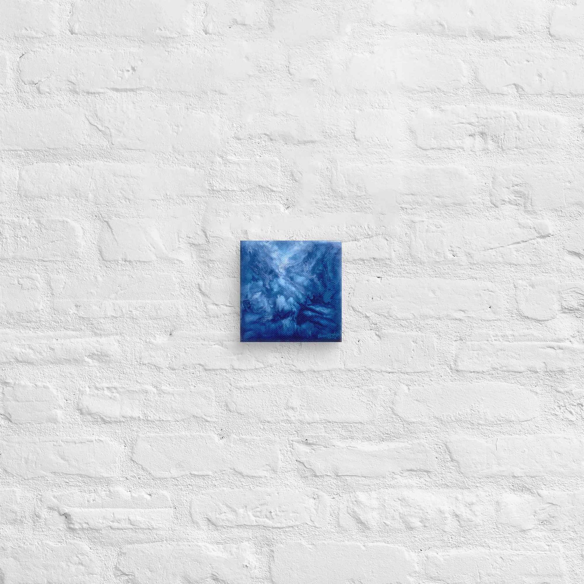 Canvas Print - Thunder - Fluid Abstract Blue Storm Art