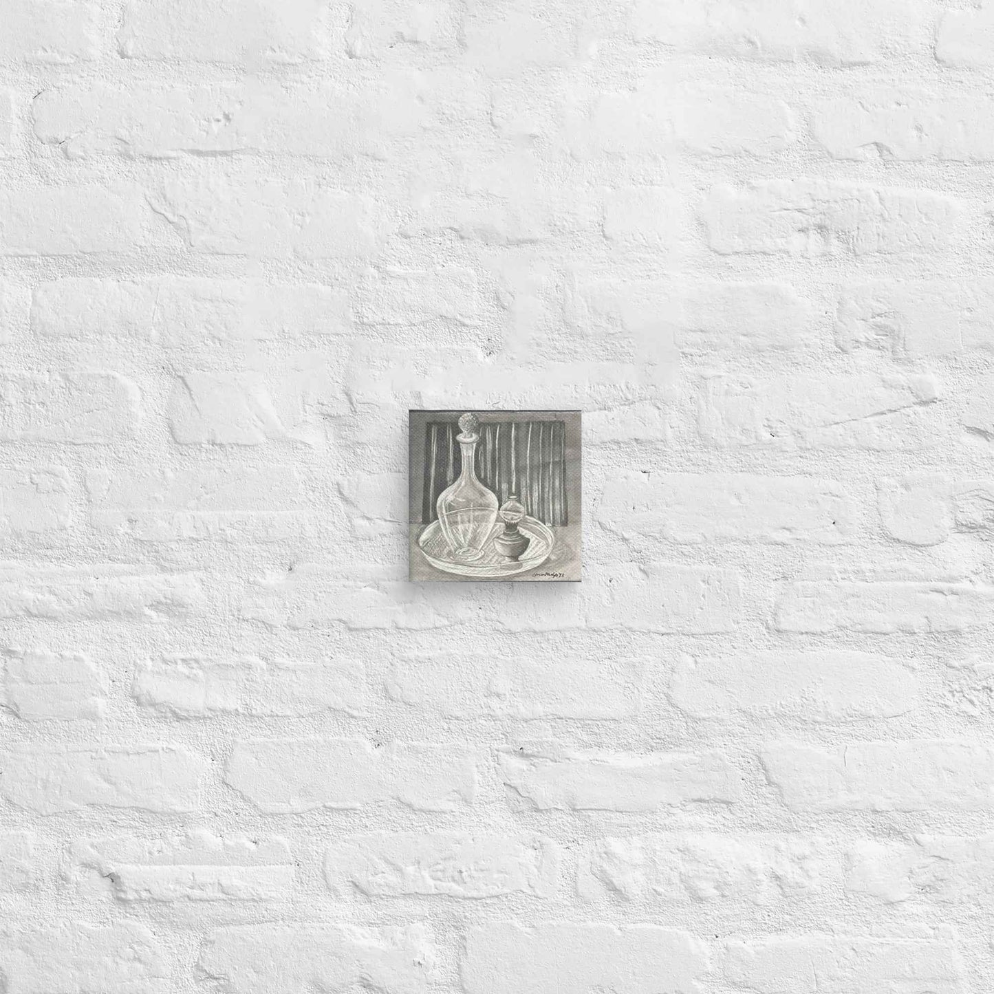 Canvas Print - Crystal Memory - Still Life in Charcoal