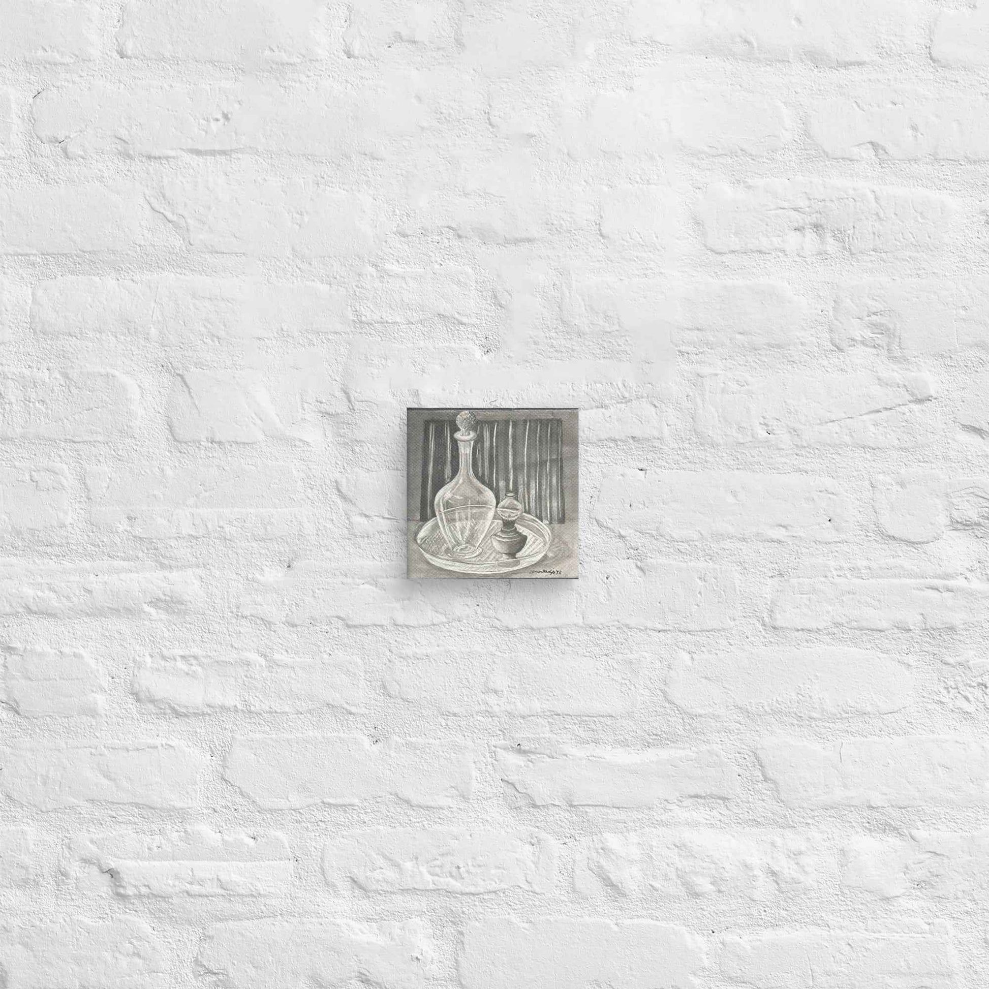 Canvas Print - Crystal Memory - Still Life in Charcoal