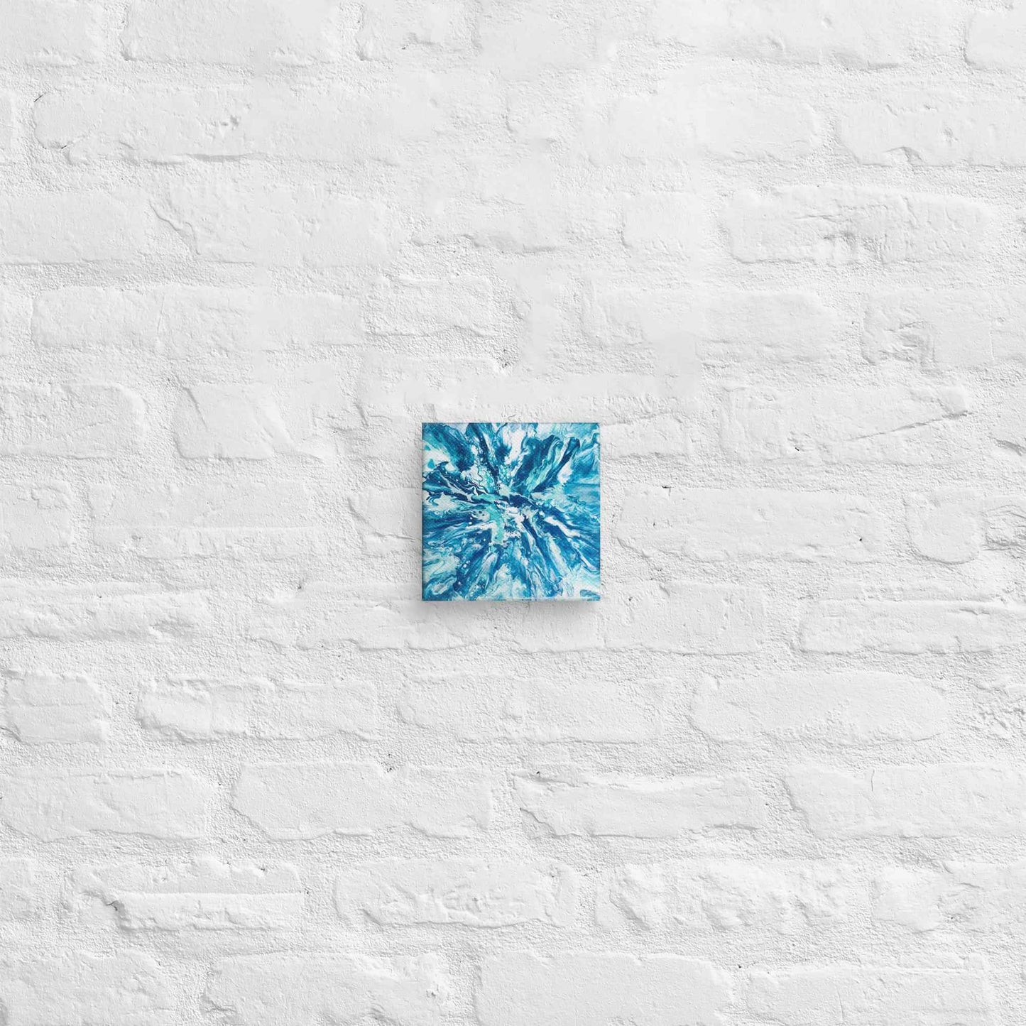 Canvas Print - Riptide - Fluid Abstract Exploding Blue Wave