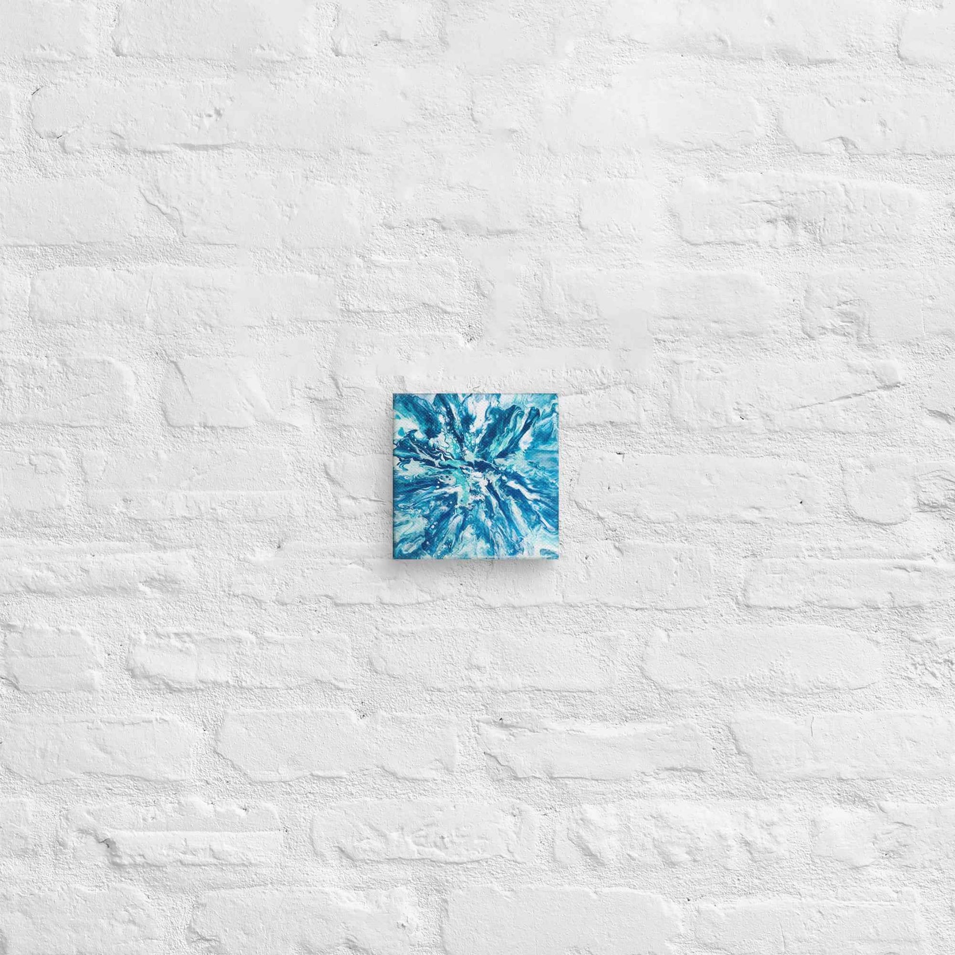 Canvas Print - Riptide - Fluid Abstract Exploding Blue Wave