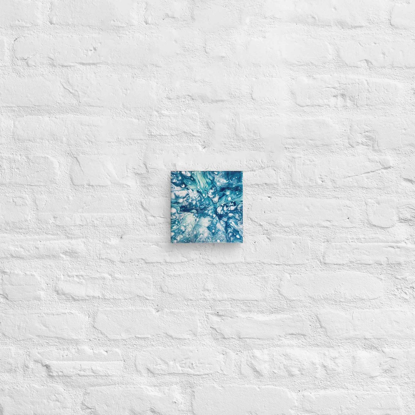 Canvas Print - Reef - Submerged Blue Fluid Abstract Sea Foam