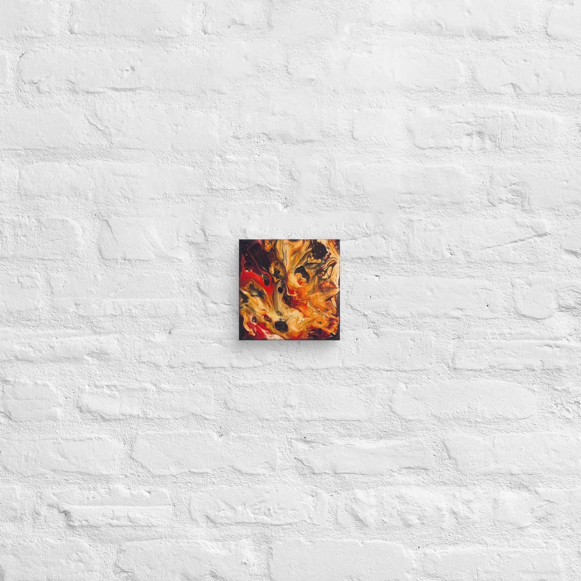 Canvas Print - Laheeb (flame) - Fluid Red Black Fire Art