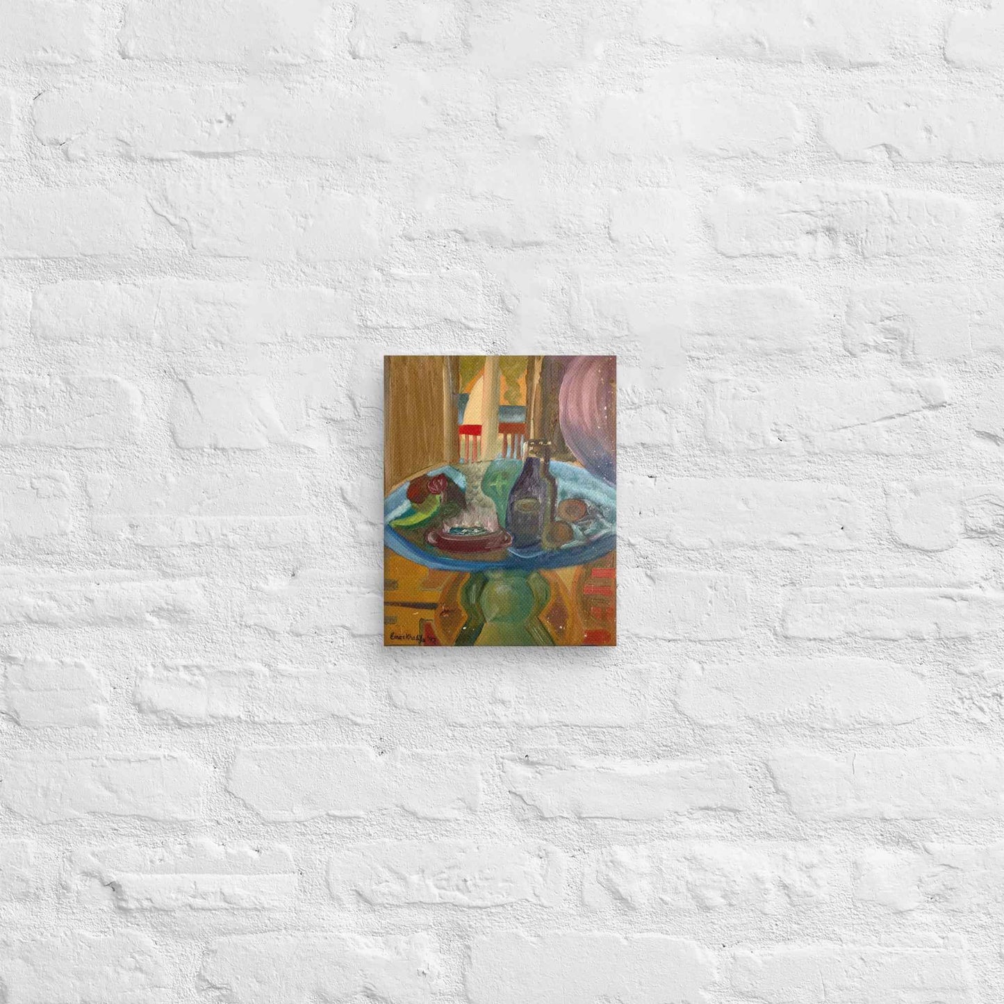 Canvas Print - Table of Echoes - Surrealist Interior Scene - Eman's Gallery
