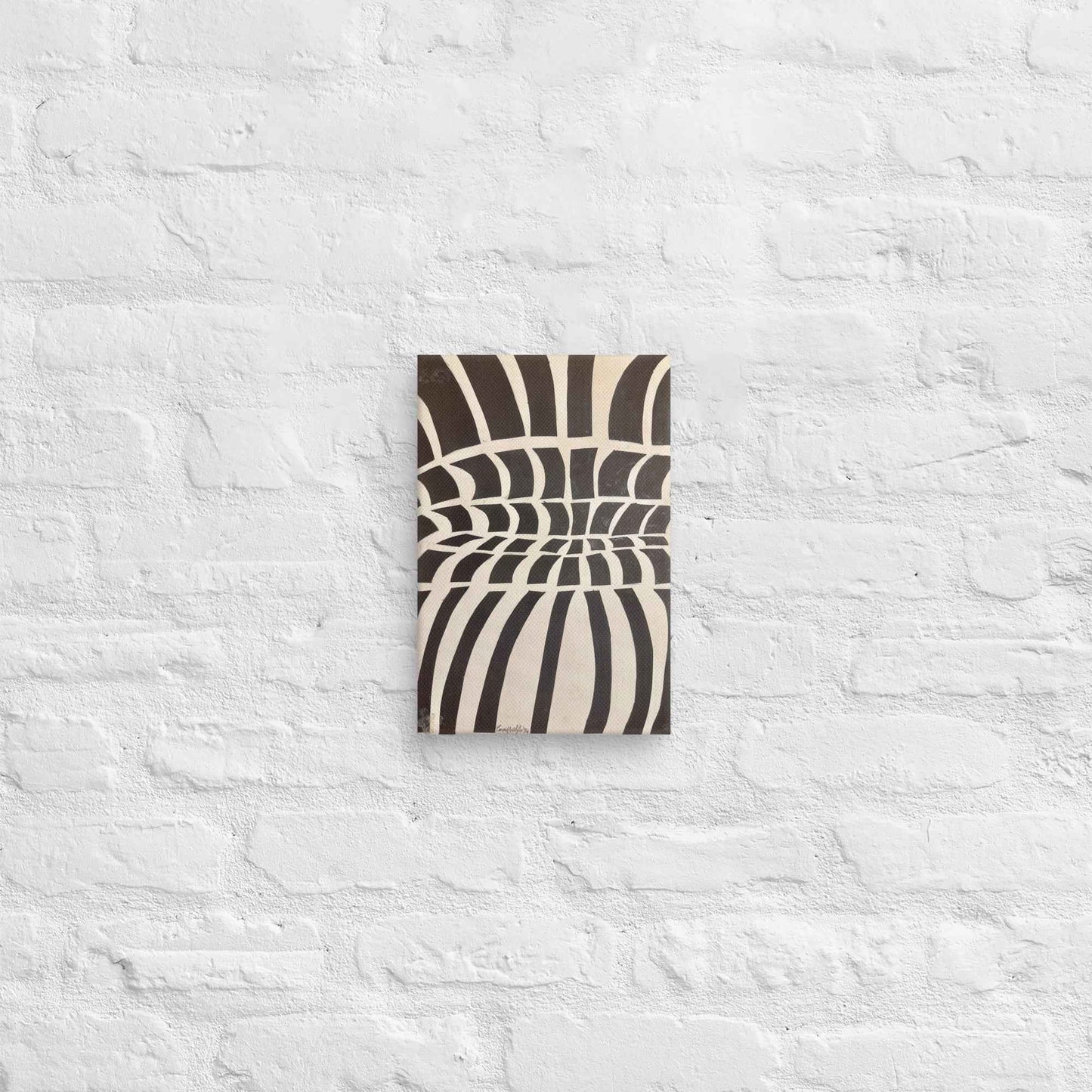 Canvas Print - Optical Web - Op Art Black & White Illusion