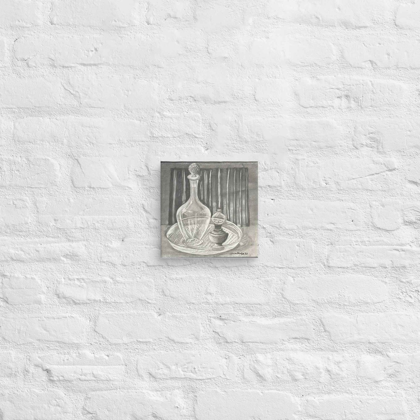 Canvas Print - Crystal Memory - Still Life in Charcoal