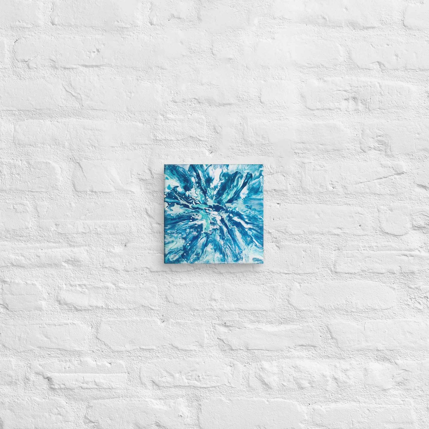 Canvas Print - Riptide - Fluid Abstract Exploding Blue Wave