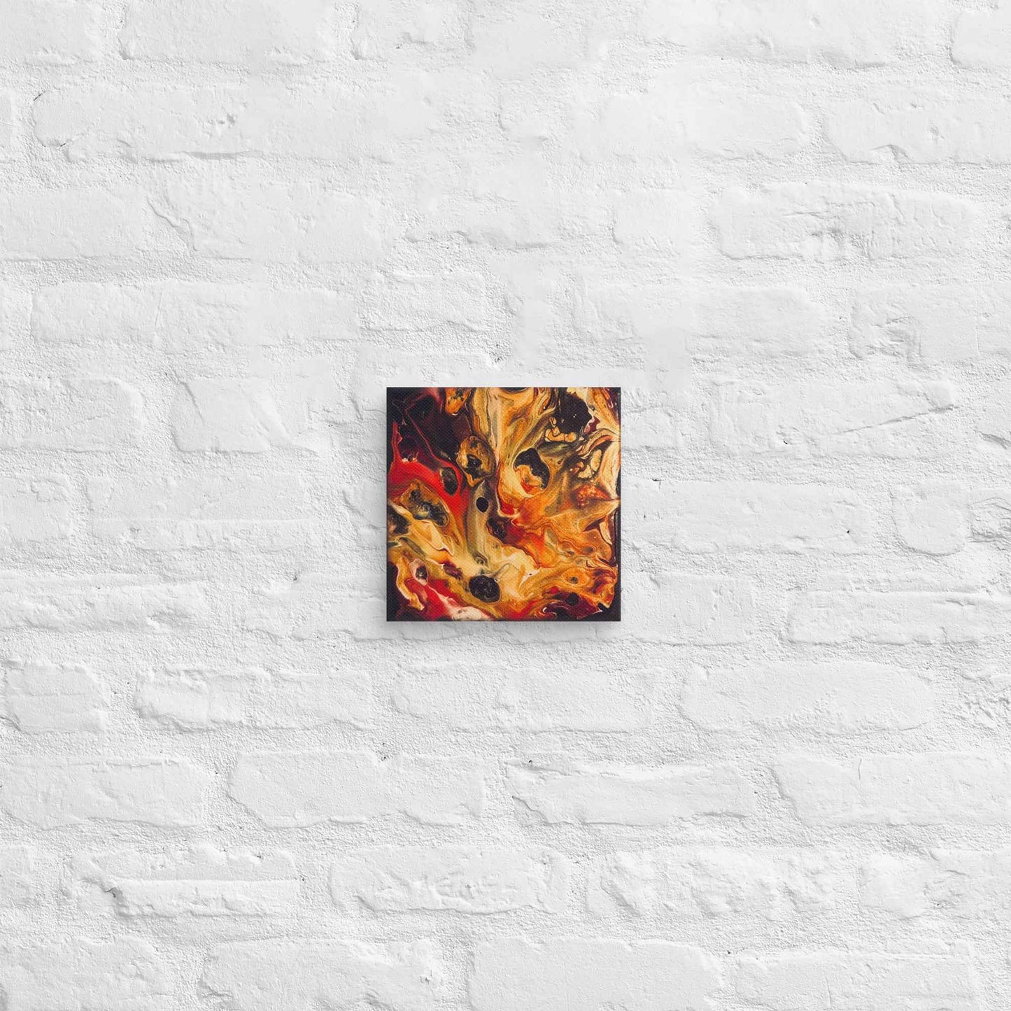 Canvas Print - Laheeb (flame) - Fluid Red Black Fire Art