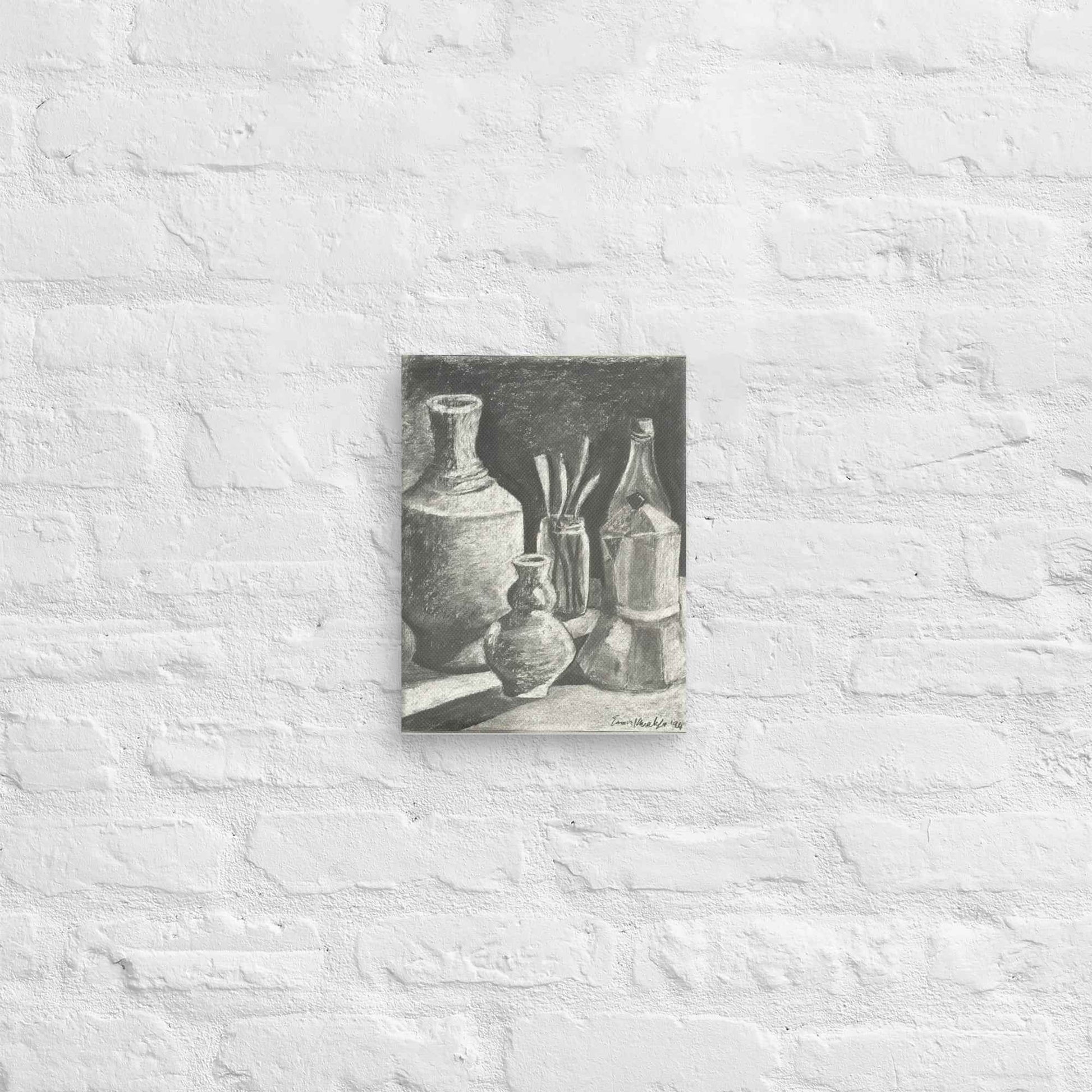 Canvas Print - Weight of Silence - Monochrome Still Life