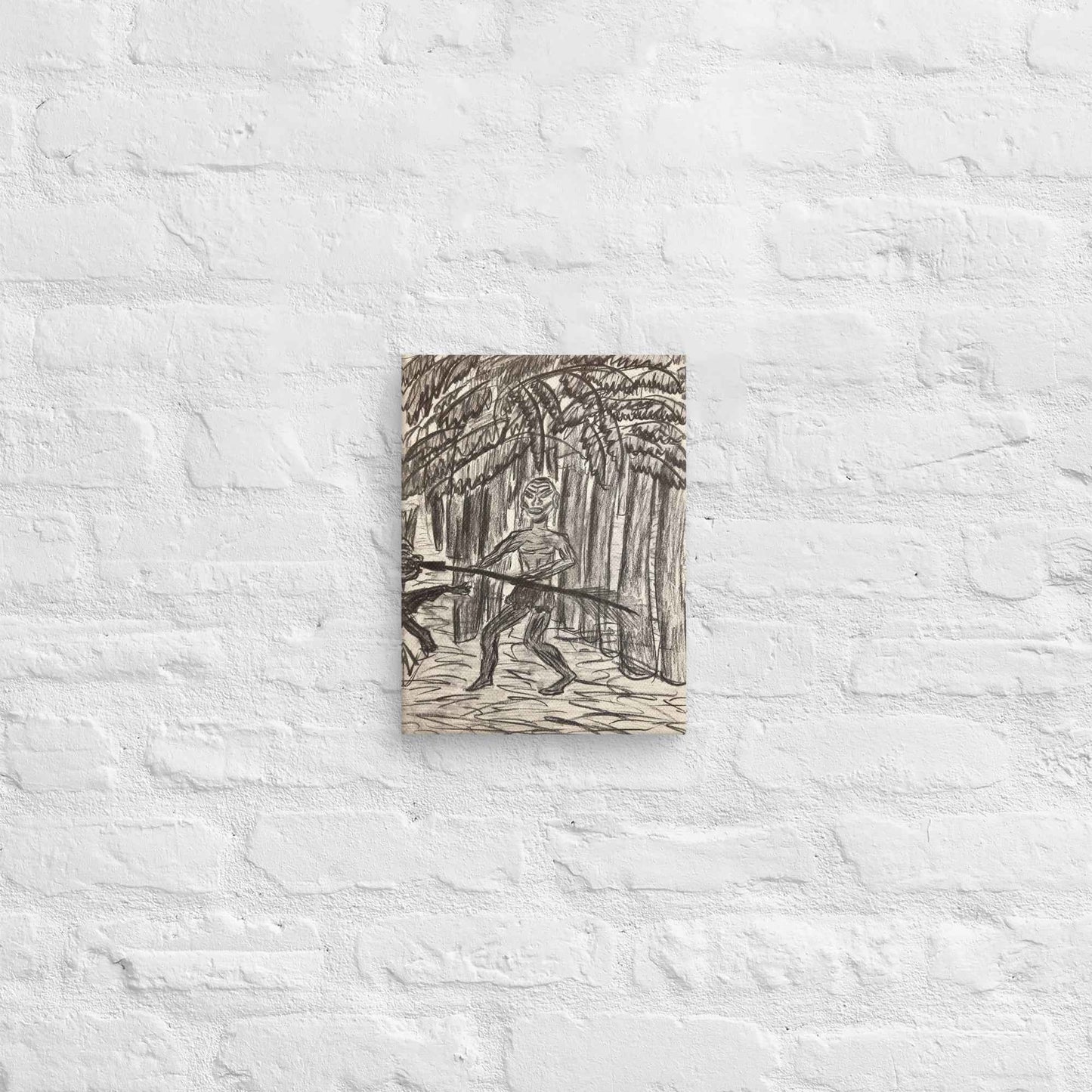 Canvas Print - The Scavenger - Figurative Monochrome Warrior