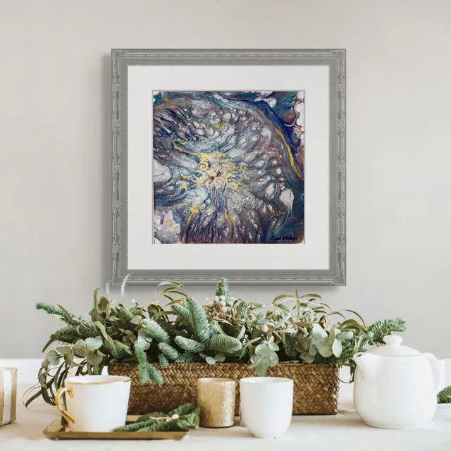 Catharsis – Contemporary Metallic Silver and Gold Abstract Acrylic Painting