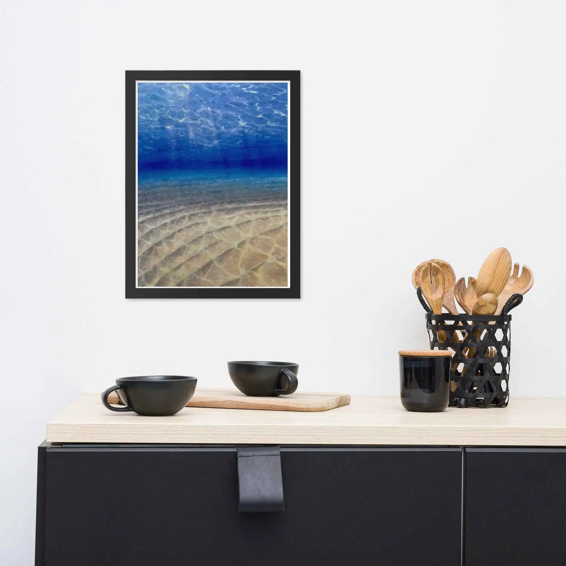 Framed Print - Hypnosis - Underwater Scene & Light - Eman's Gallery