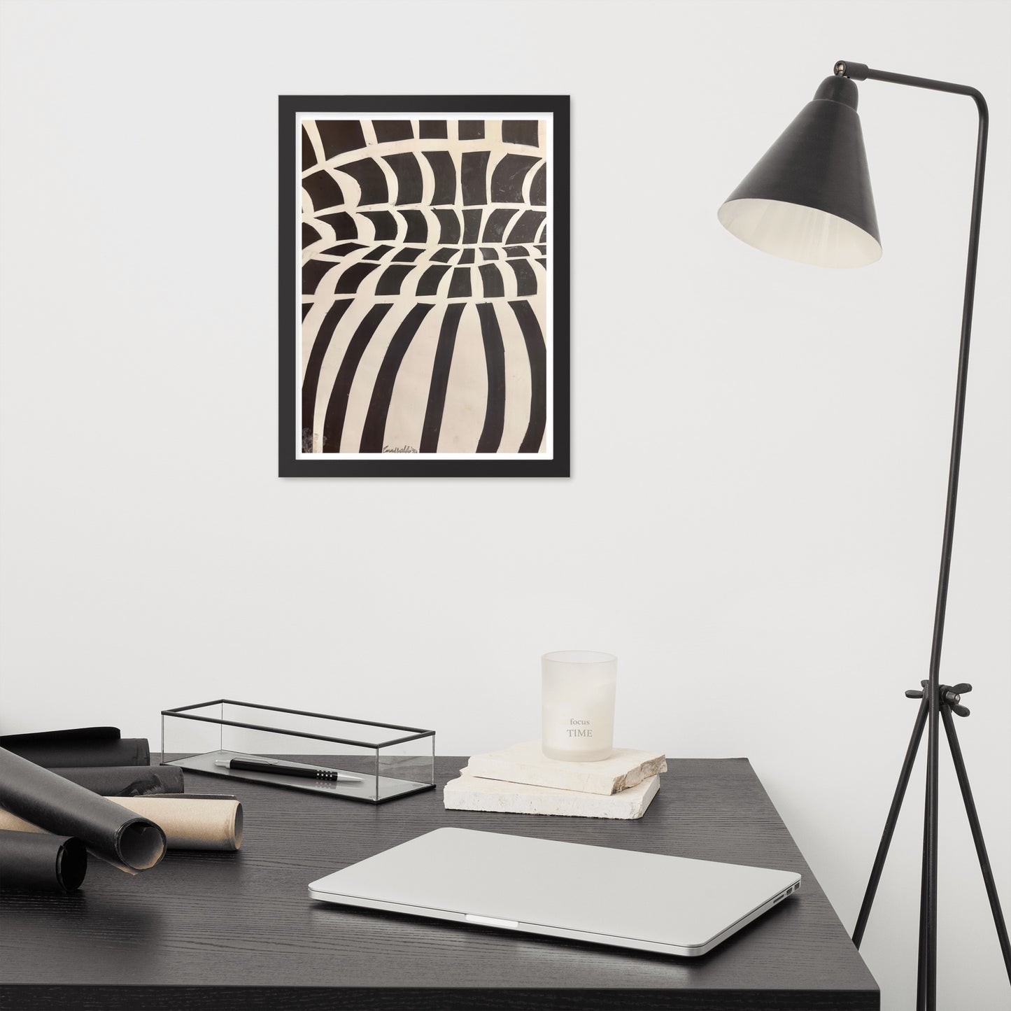Optical Web - Framed Print on Paper