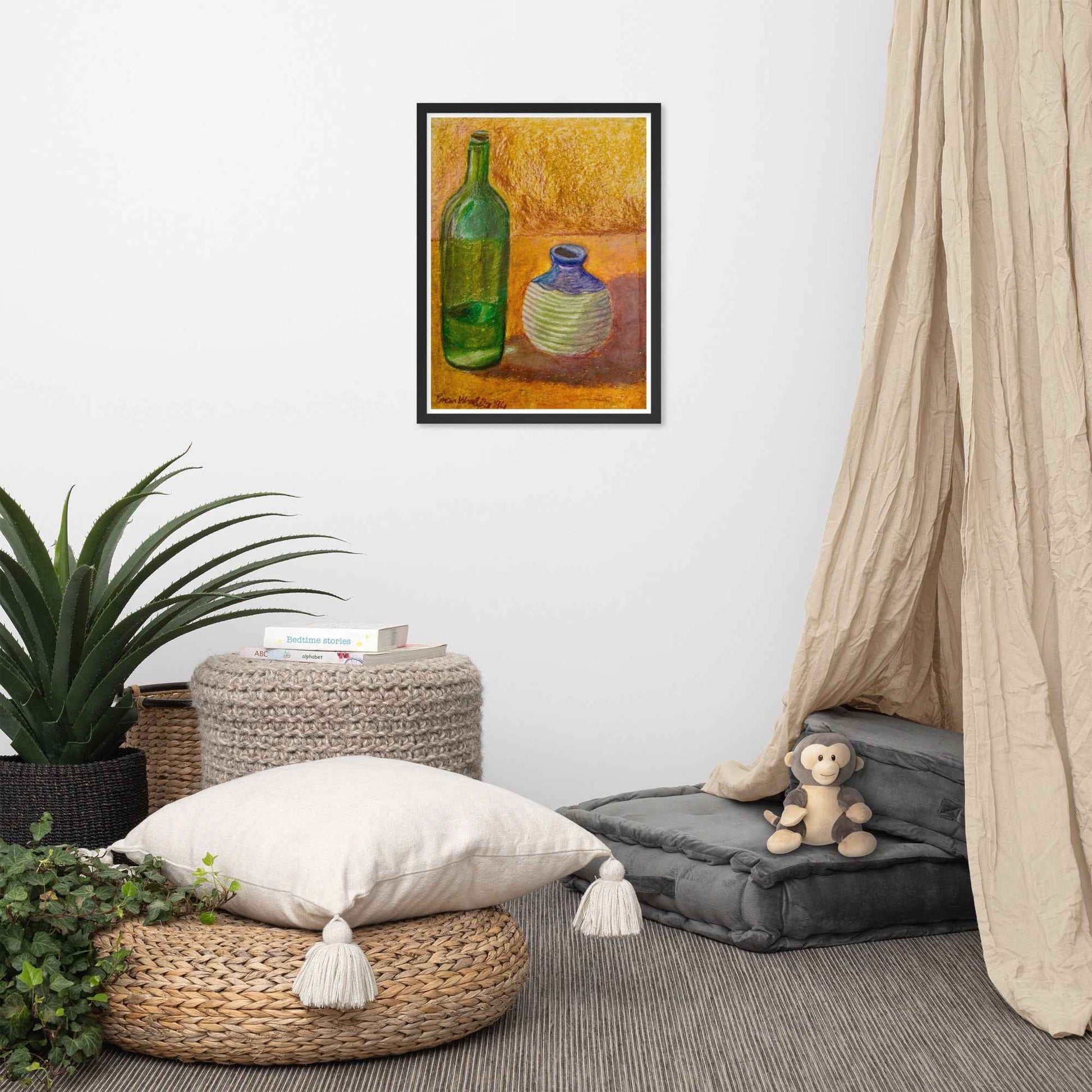 Framed Print - Still Longing - Yellow Ochre Still Life - Eman's Gallery