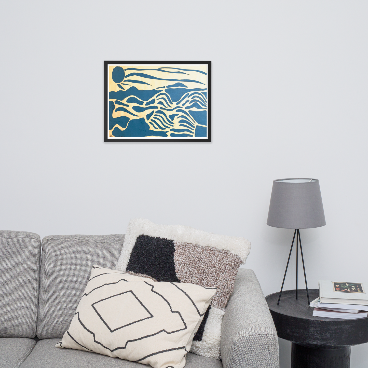 Blue Airwaves - Framed Print on Paper