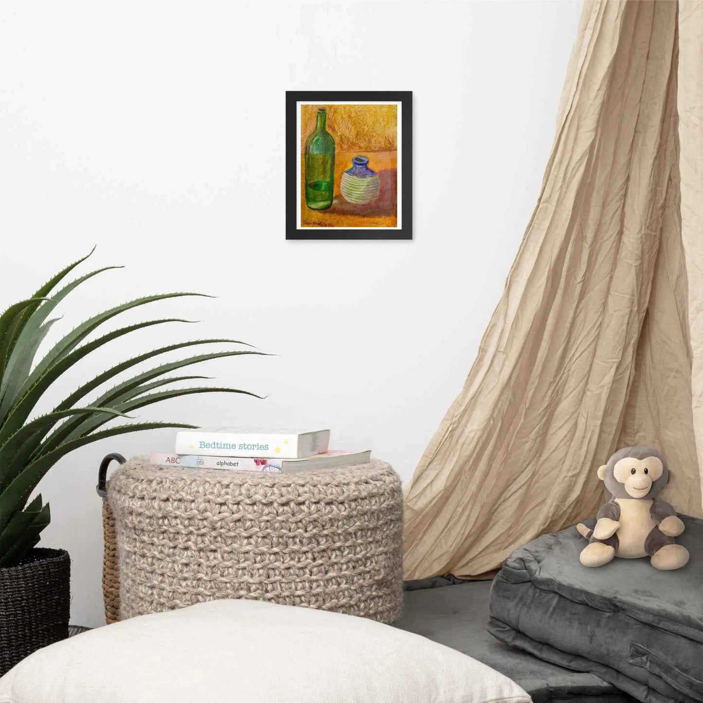 Framed Print - Still Longing - Yellow Ochre Still Life - Eman's Gallery