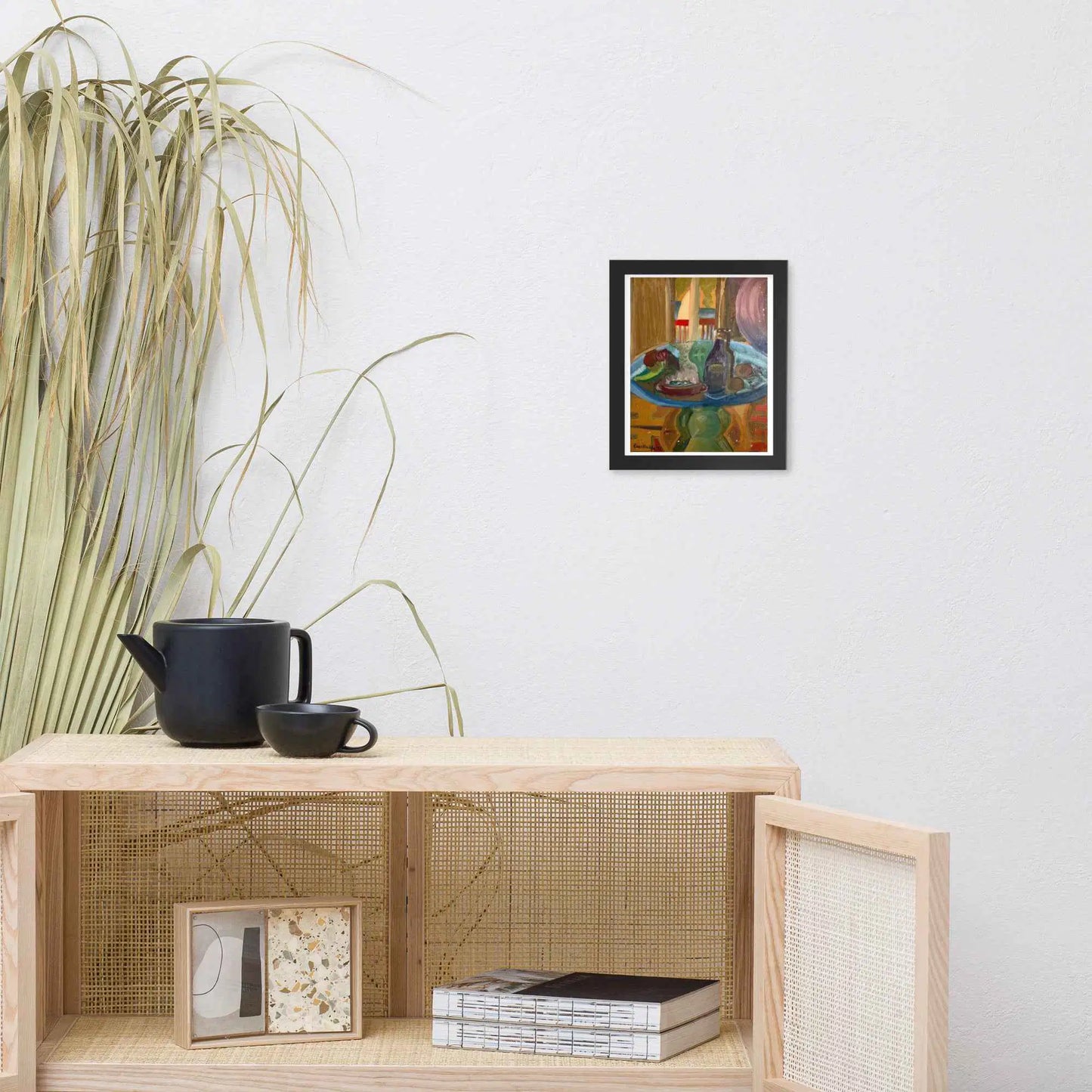 Framed Print - Table of Echoes - Surrealist Interior Scene - Eman's Gallery