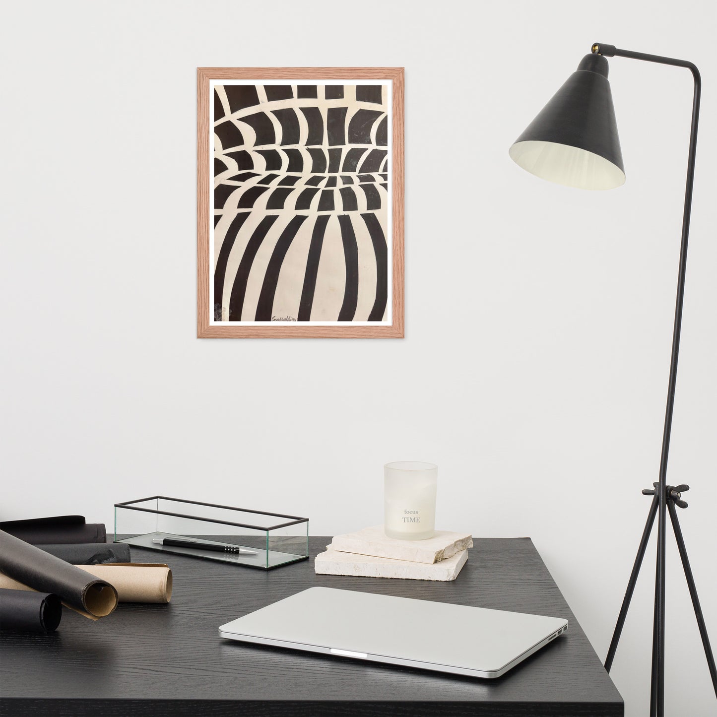 Optical Web - Framed Print on Paper