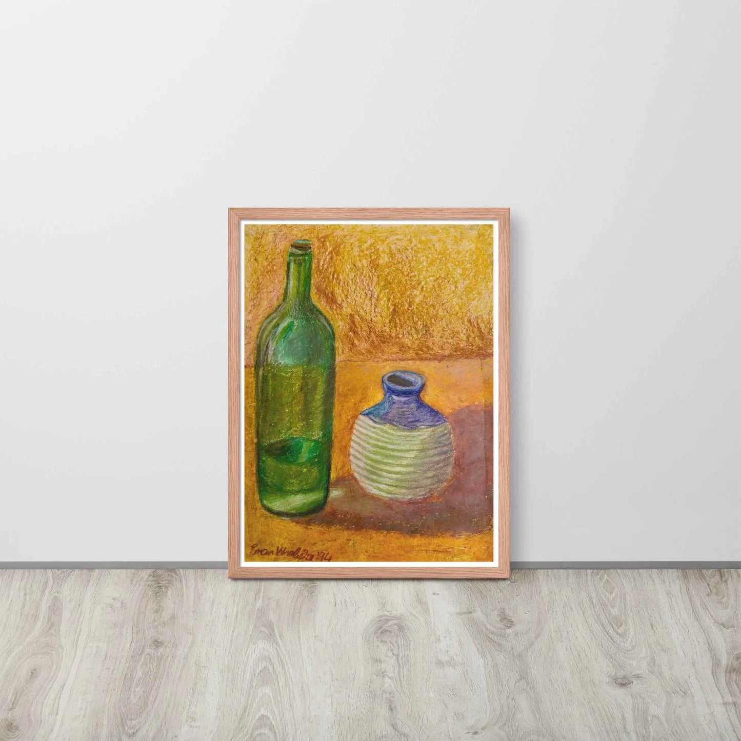 Framed Print - Still Longing - Yellow Ochre Still Life - Eman's Gallery