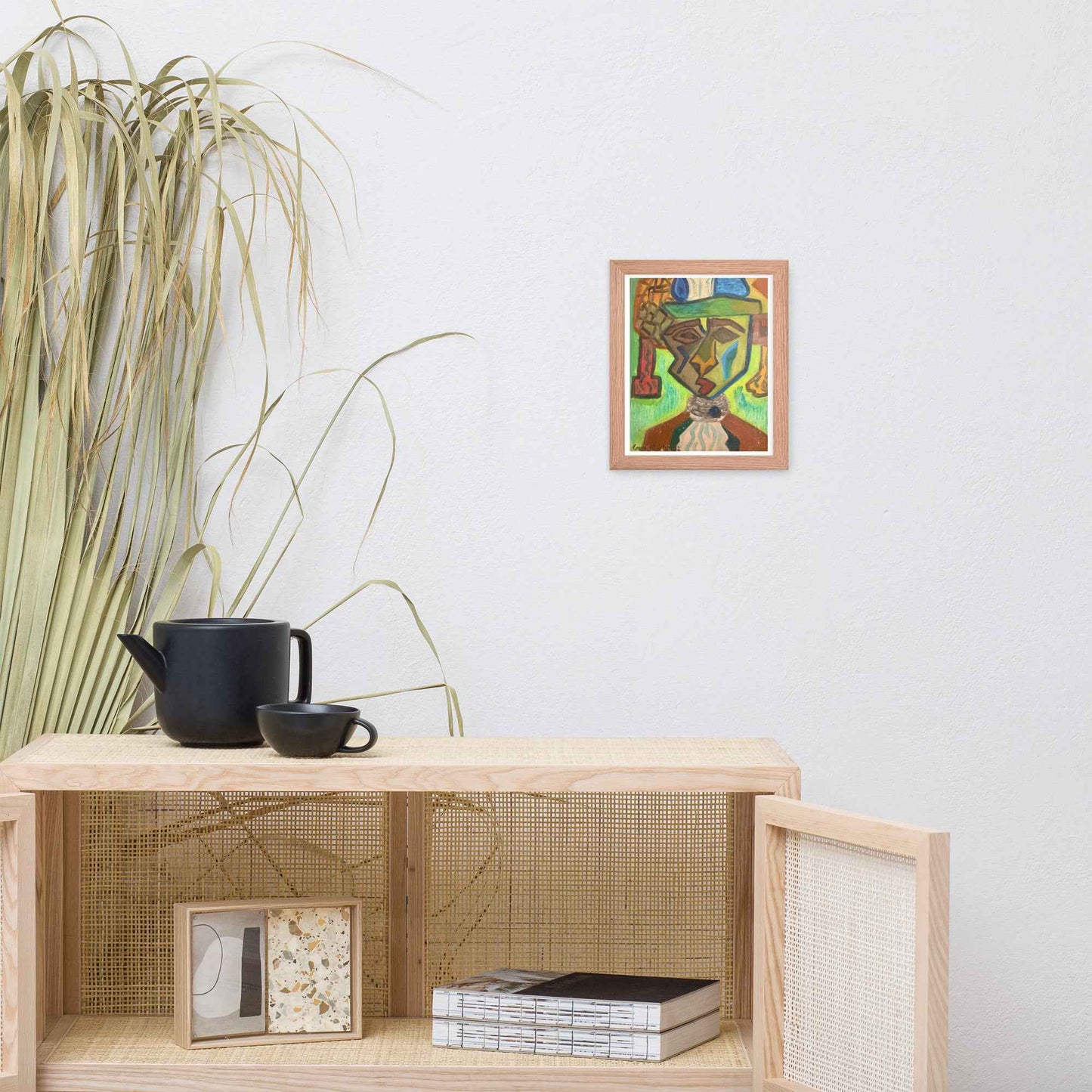 Framed Print - Fragmented Soul - Cubist Figure Portrait - Eman's Gallery