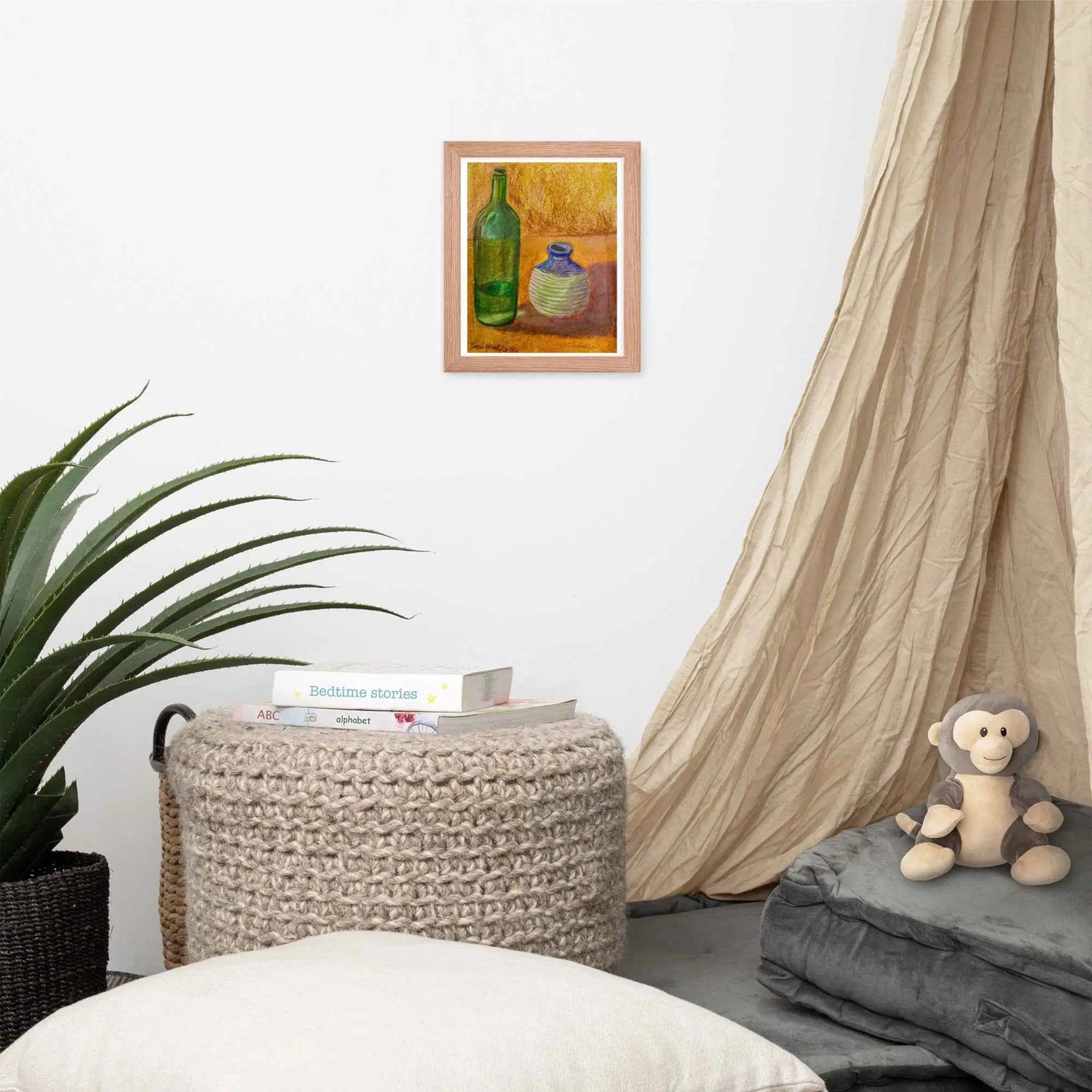 Framed Print - Still Longing - Yellow Ochre Still Life - Eman's Gallery