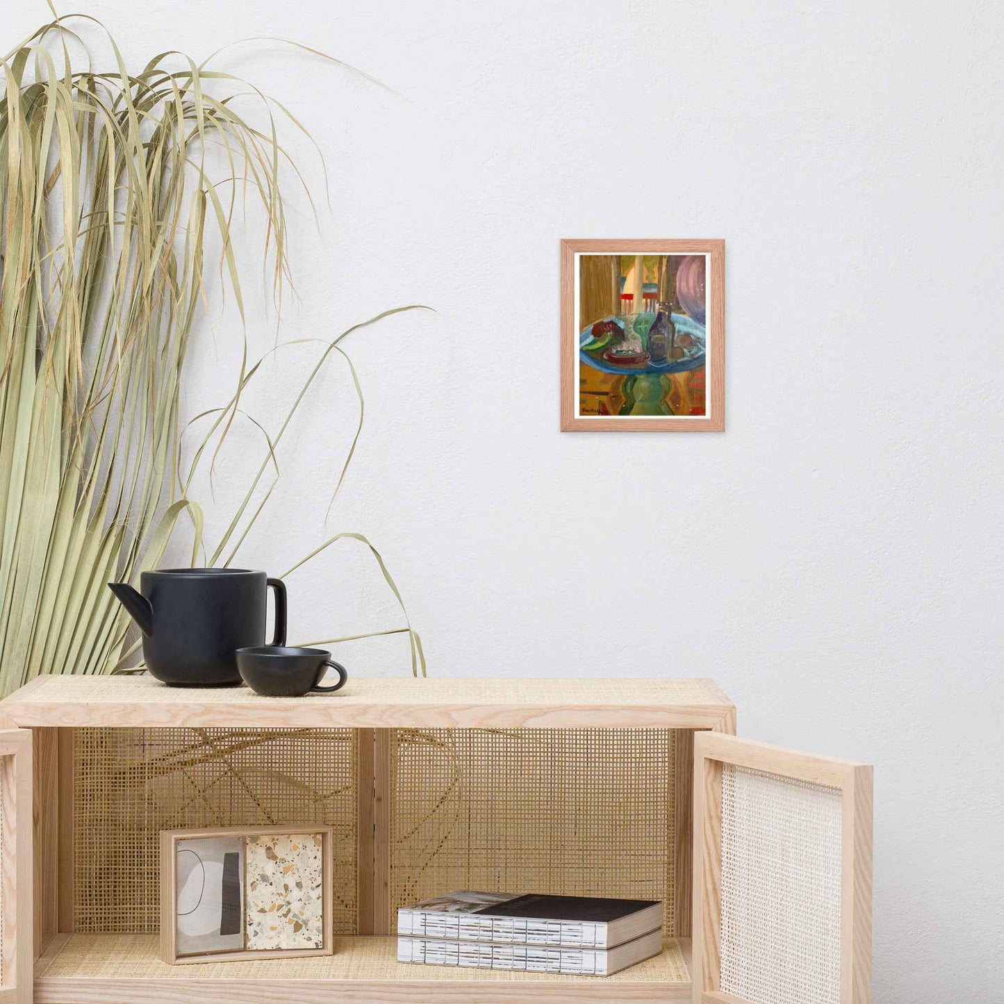 Framed Print - Table of Echoes - Surrealist Interior Scene - Eman's Gallery