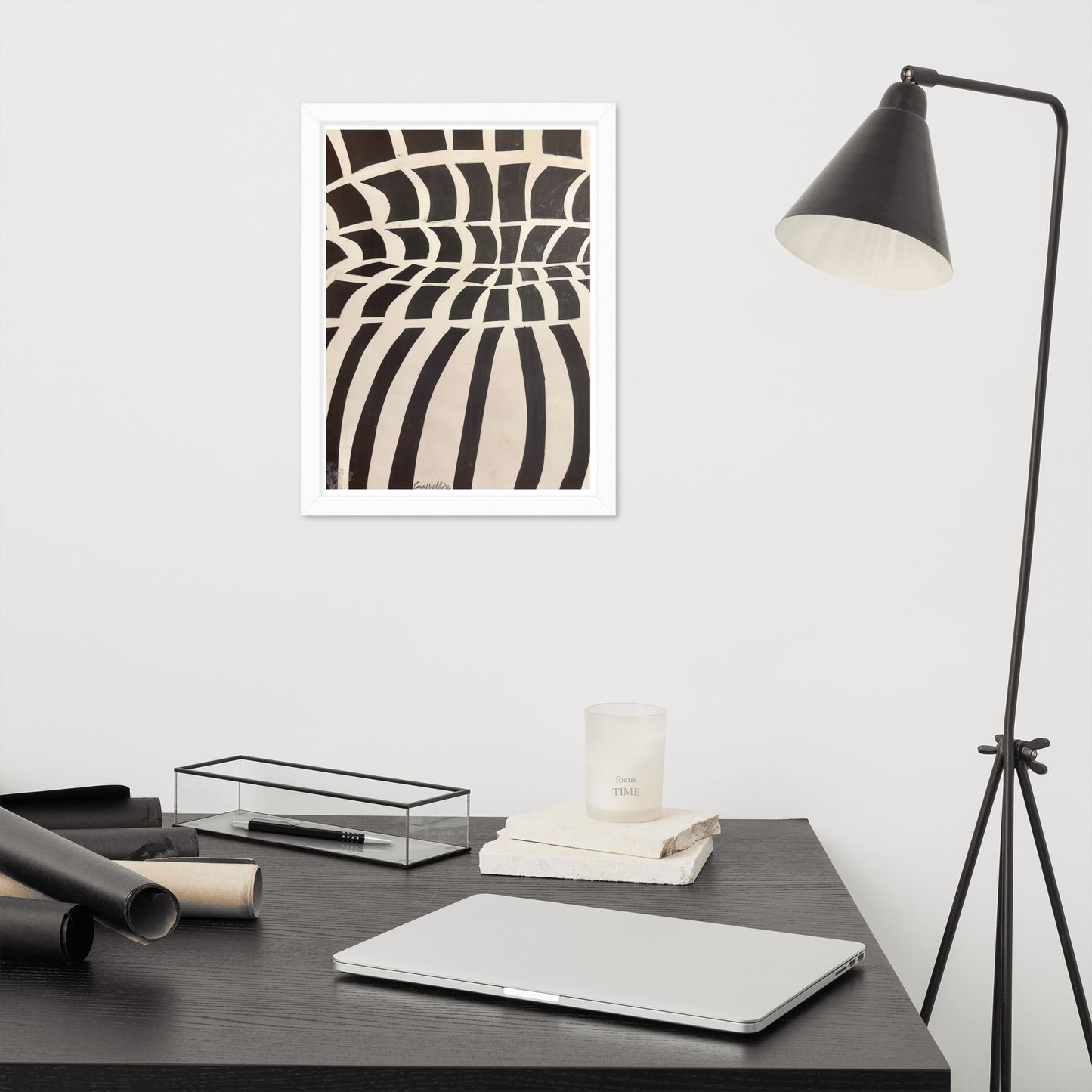 Optical Web - Framed Print on Paper