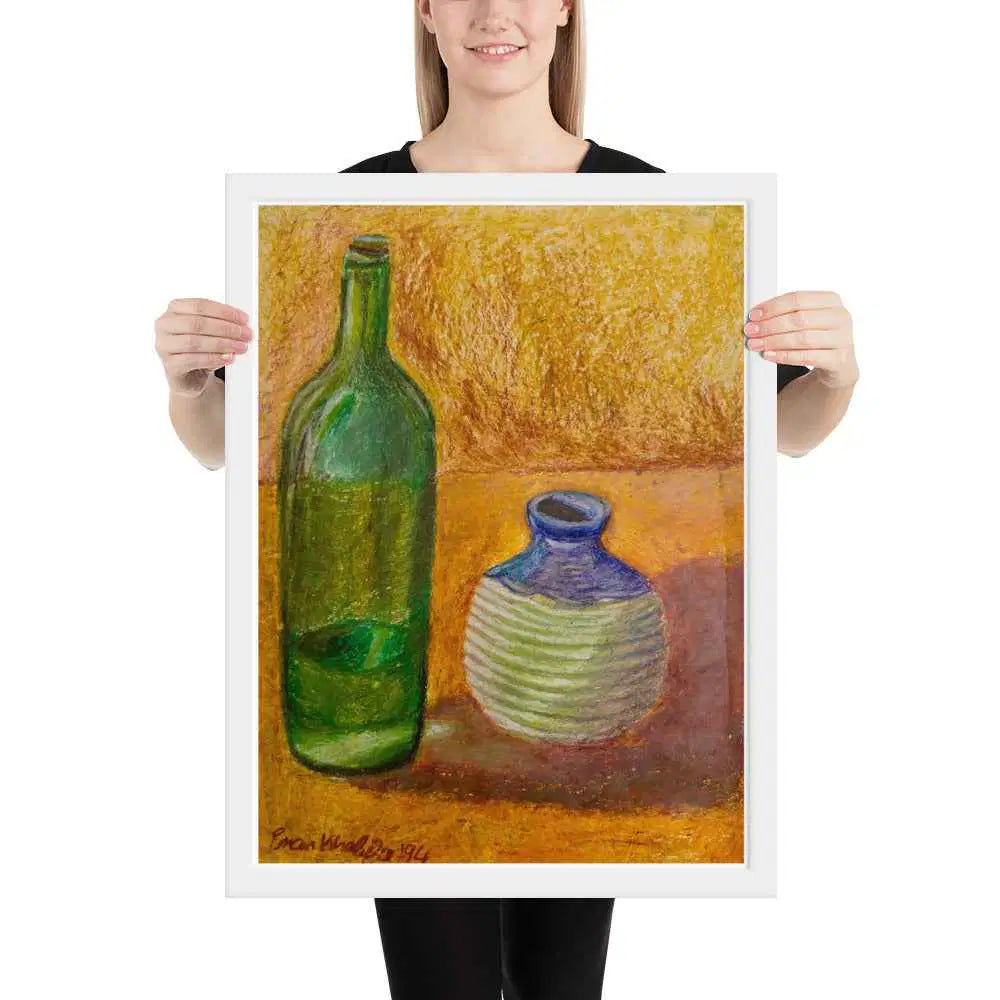 Framed Print - Still Longing - Yellow Ochre Still Life - Eman's Gallery