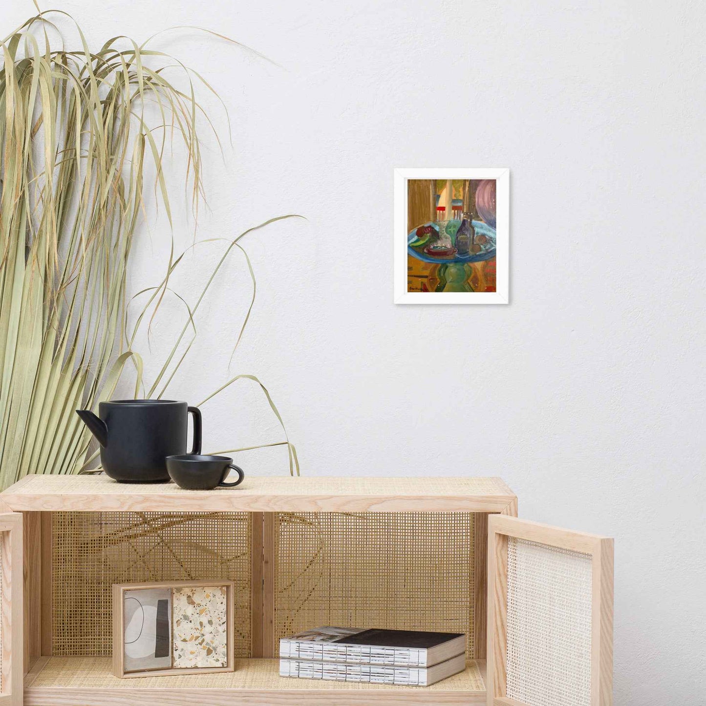 Framed Print - Table of Echoes - Surrealist Interior Scene - Eman's Gallery