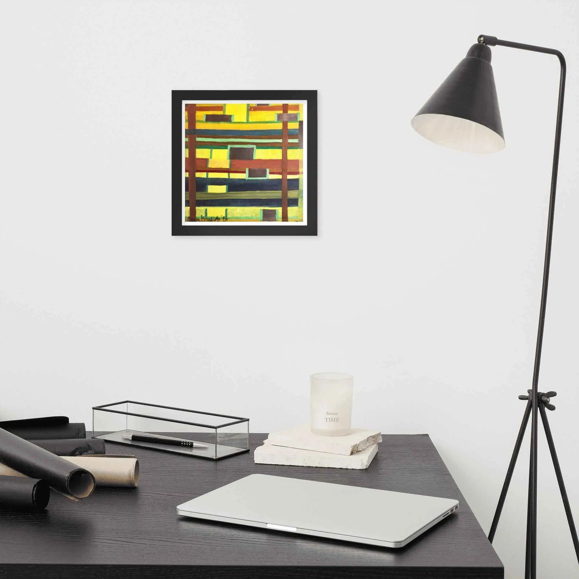 Framed Print - City in Grids - Geometric Abstract Urban