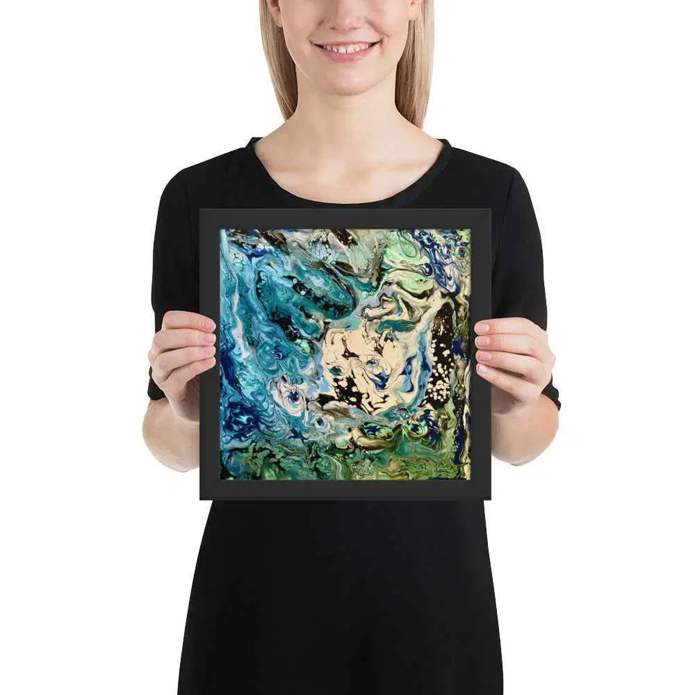 Framed Paper Print - Tectonic - Fluid Abstract Geologic Art
