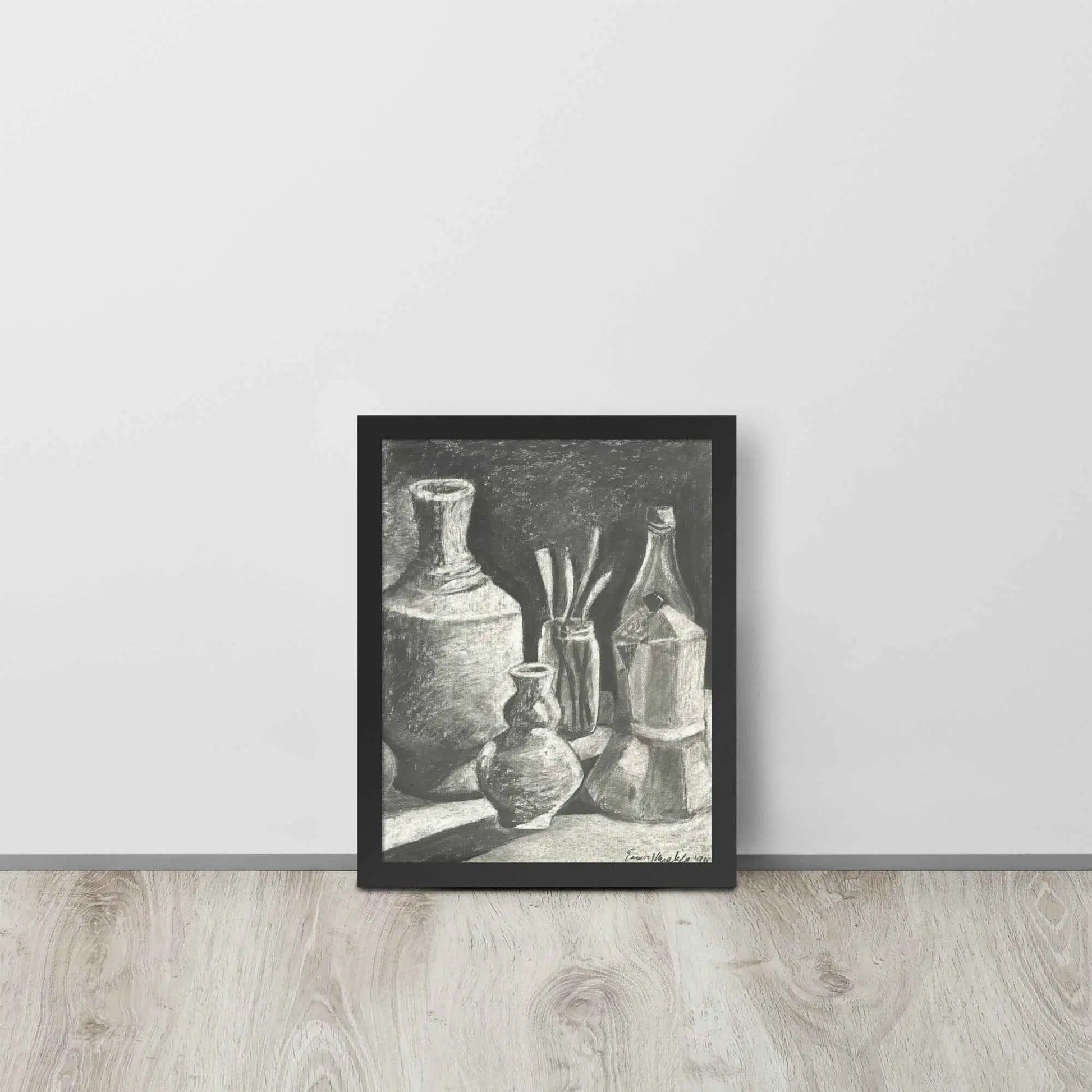 Framed Print - Weight of Silence - Monochrome Still Life