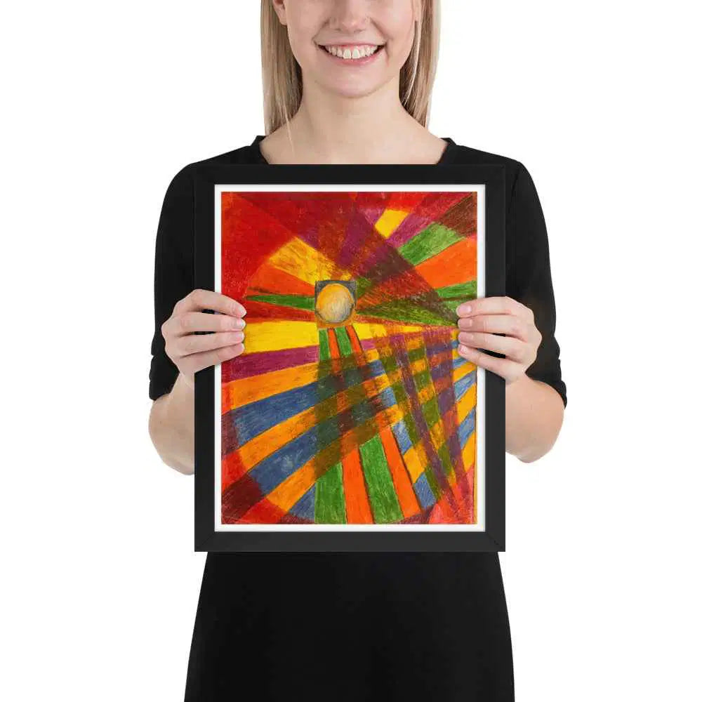 Framed Print - Solar Burst - Geometric Abstract Art