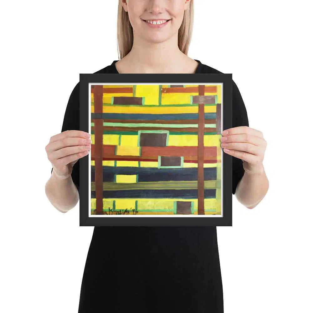 Framed Print - City in Grids - Geometric Abstract Urban