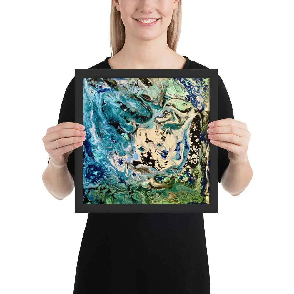 Framed Paper Print - Tectonic - Fluid Abstract Geologic Art