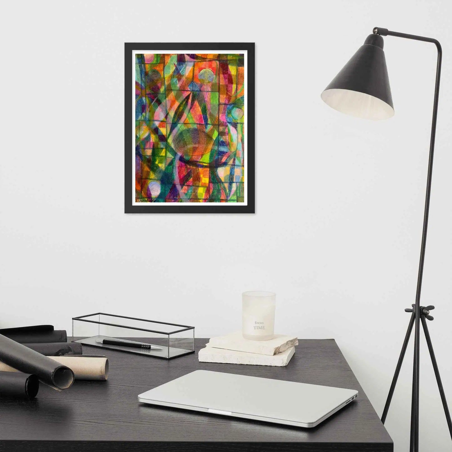 Framed Print - Organic Life - Abstract Colorful Geometric