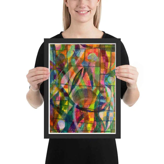 Framed Print - Organic Life - Abstract Colorful Geometric