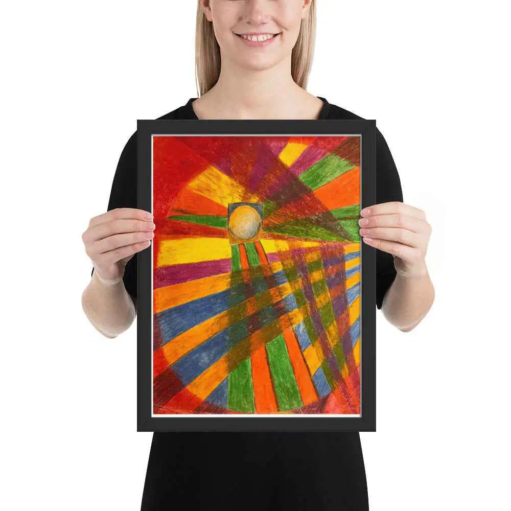 Framed Print - Solar Burst - Geometric Abstract Art