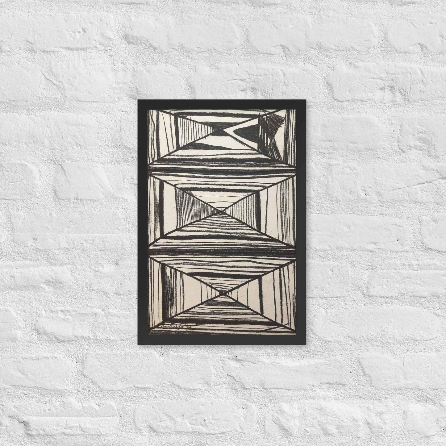 Framed Print - Deception - Geometric Op Art
