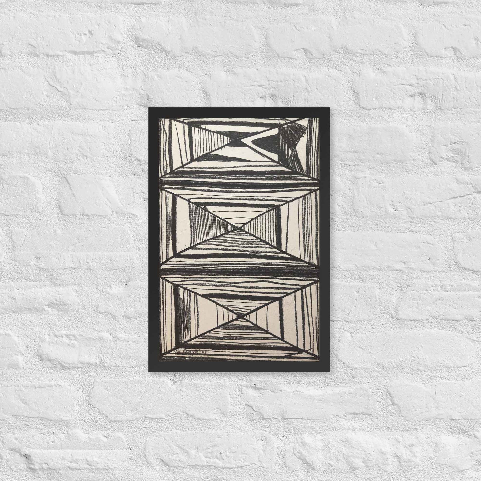 Framed Print - Deception - Geometric Op Art